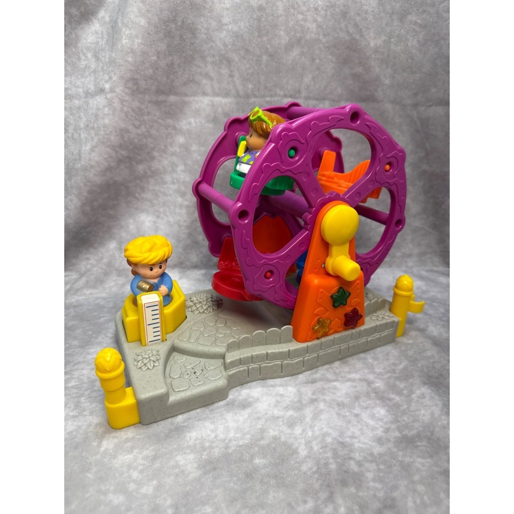 Fisher Price Little People Carnival Musical Ferris Wheel 2003 Lights Sound Work - Picture 3 of 17